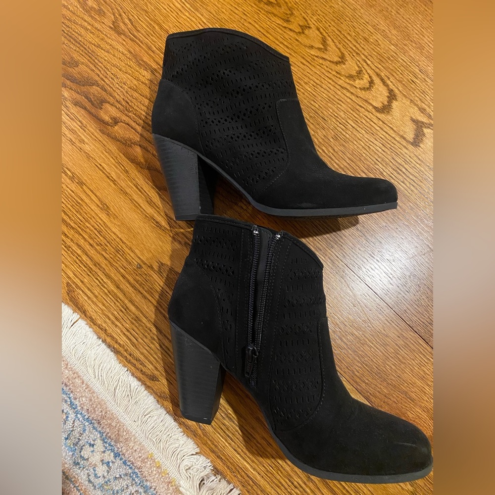 Black ankle booties size 8